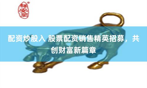 配资炒股入 股票配资销售精英招募,共创财富新篇章